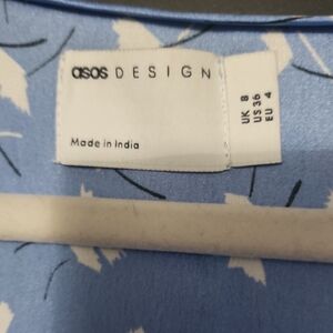 ASOS Design Blue Floral Dress